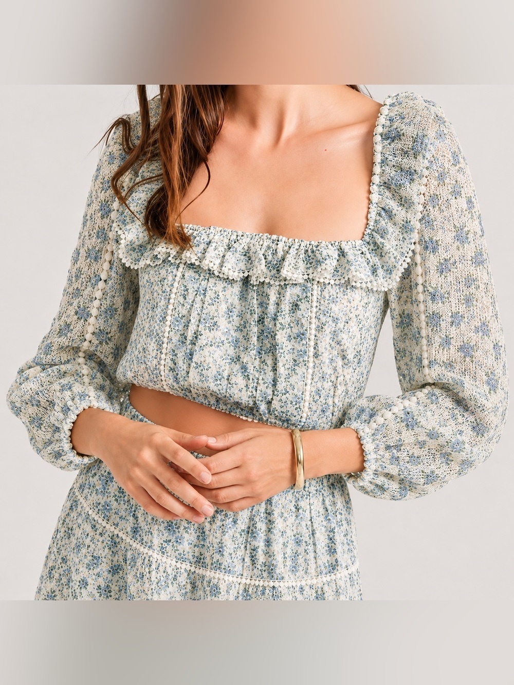 House of Harlow 1960 floral crop top, small